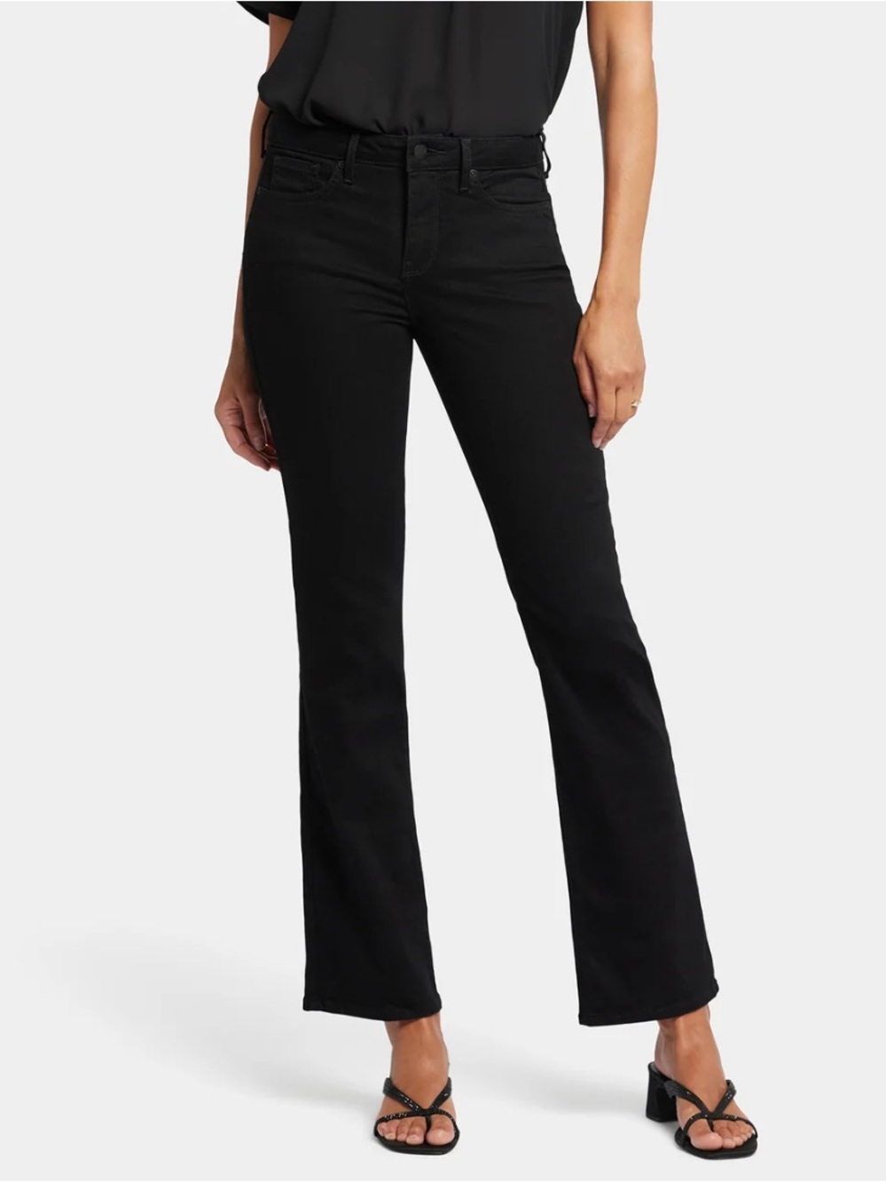 NEW NYDJ Barbara Bootcut Jeans Black Size 10 NWT Neutral Lift Tuck Technology